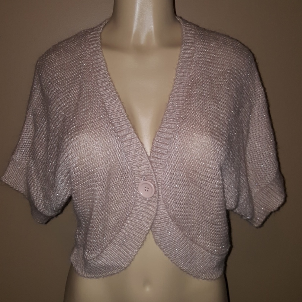 *NWT* Sparkly champagne cardigan sweater